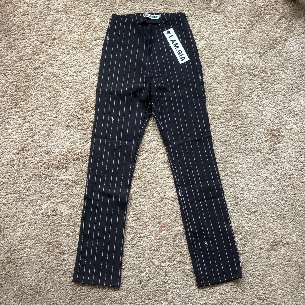 I.AM.GIA Black Pinstripe Dominique Pants - Picture 4 of 7